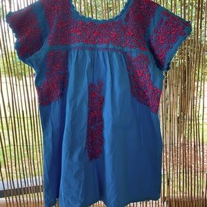 Oaxacan hand-embroidered women’s blouse